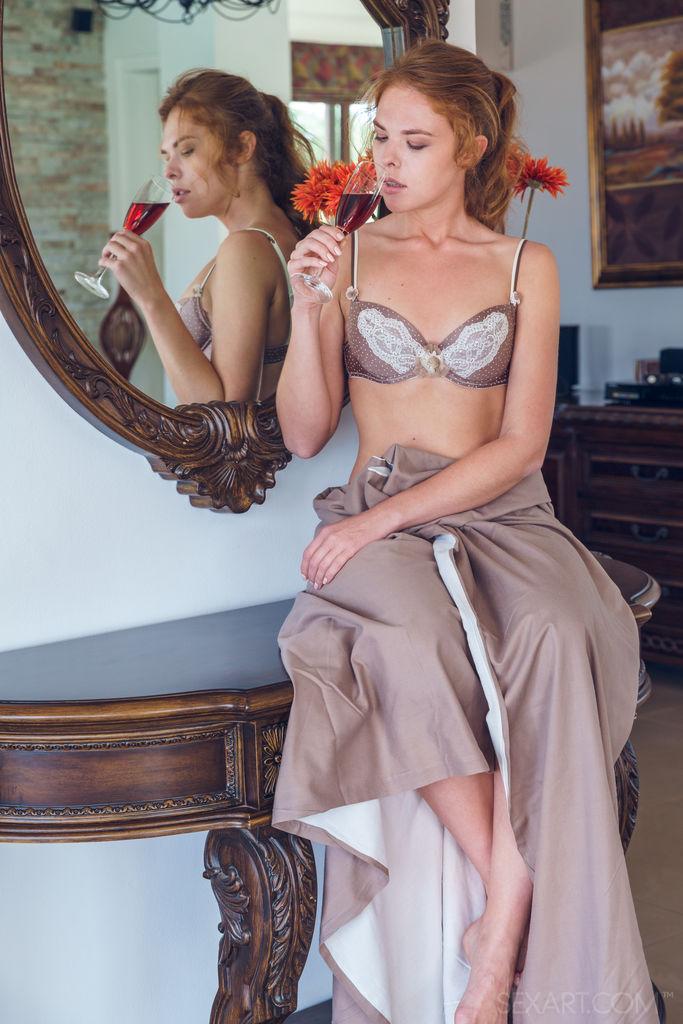 Red-haired Dgil and her gentely masturbation - 1
