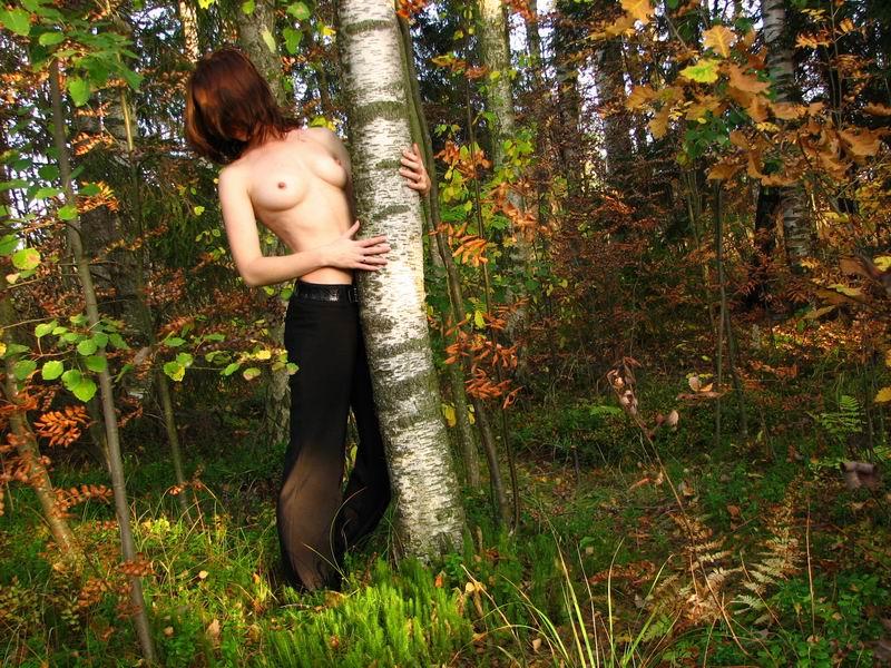 Anonymous redhead in the nature - 1