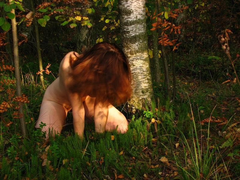 Anonymous redhead in the nature - 5