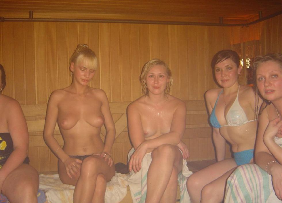 Busty amateurs in sauna - 5