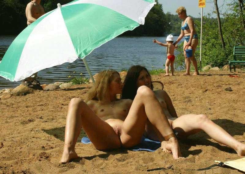 Pretty girls on the nudist beach - 3