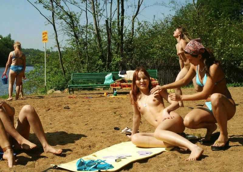 Pretty girls on the nudist beach - 4