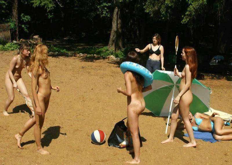 Pretty girls on the nudist beach - 7