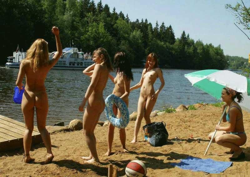 Pretty girls on the nudist beach - 9