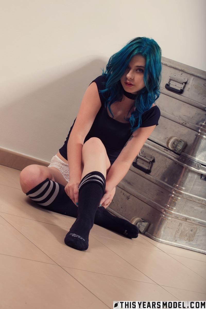 Cute and pretty blue-haired Ivy Blue - 9