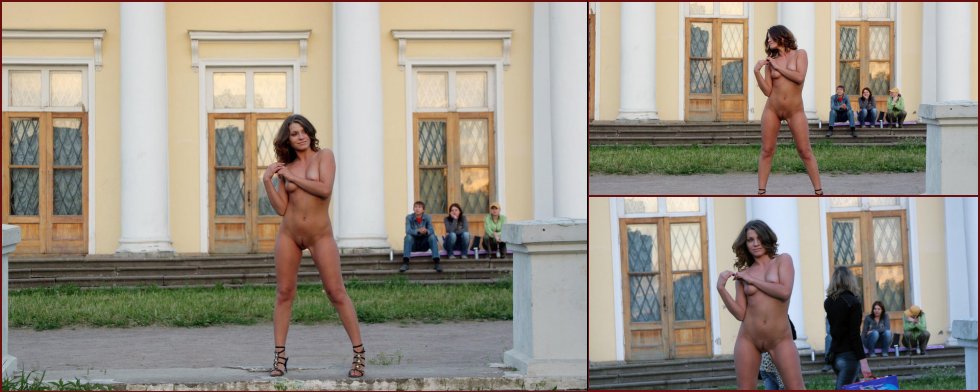 Very sexy Oxana is posing naked at public. Part 2 - 2