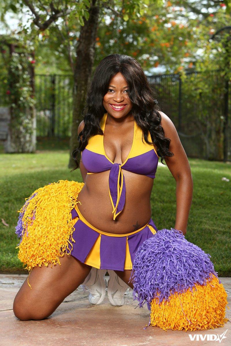 Ebony cheerleader with big boobs - Monique Symone - 2