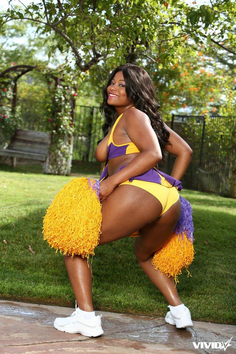 Ebony cheerleader with big boobs - Monique Symone - 9