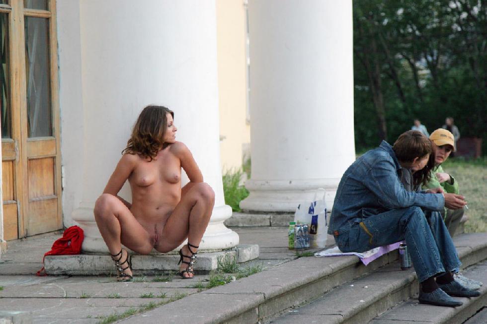 Very sexy Oxana is posing naked at public. Part 3 - 10
