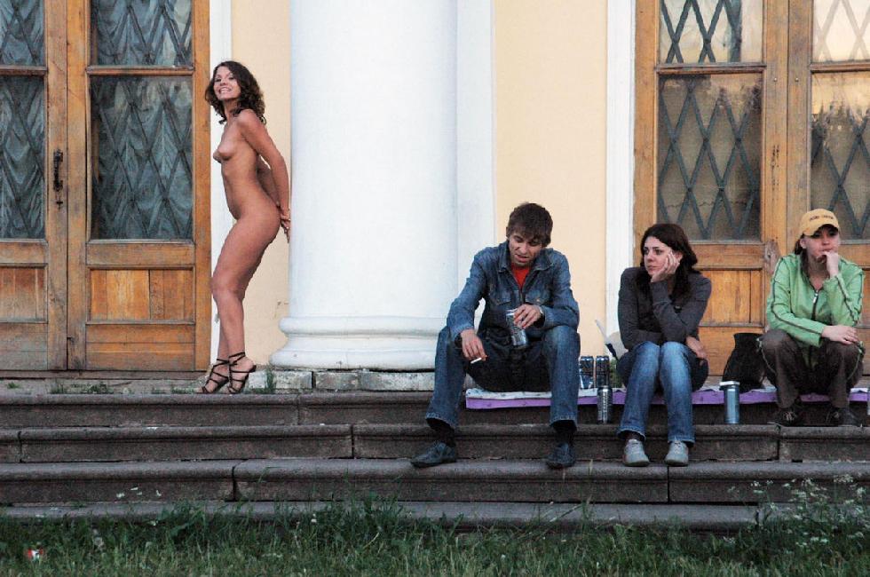 Very sexy Oxana is posing naked at public. Part 3 - 2