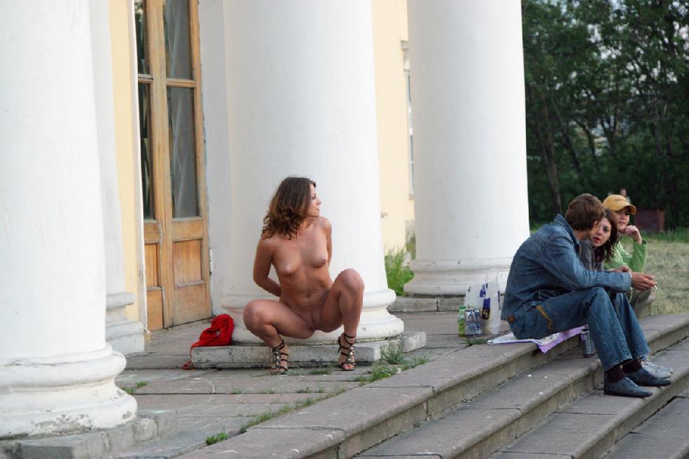 Very sexy Oxana is posing naked at public. Part 3 - 9