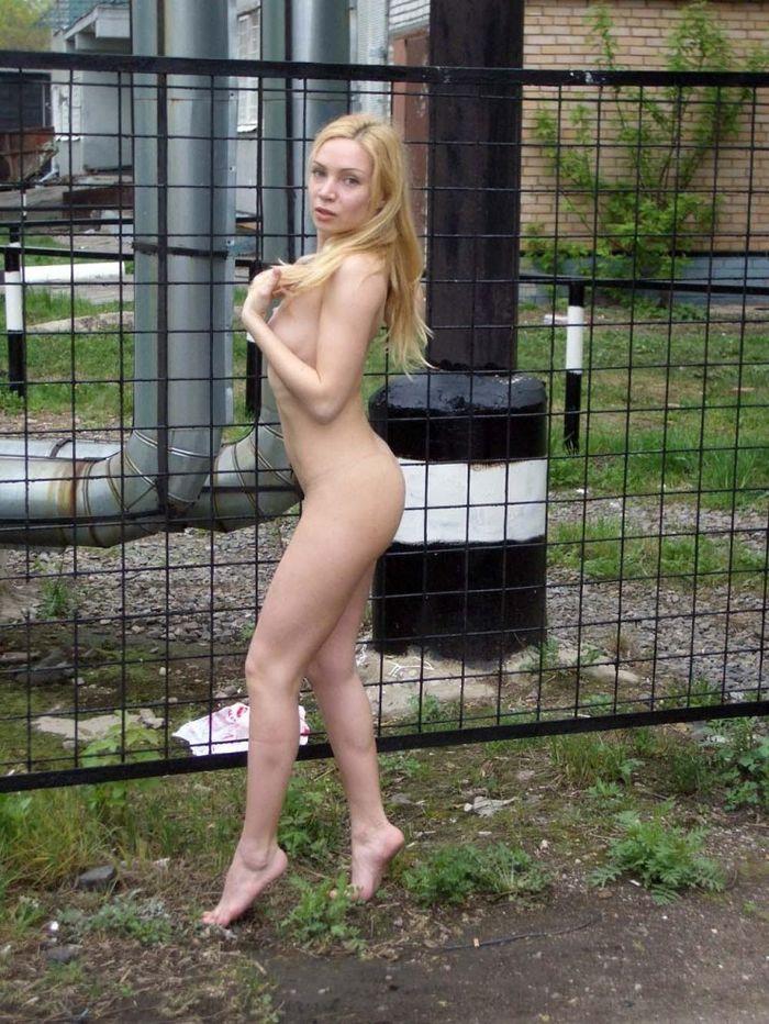 Beautiful naked Olga is posing naked at public. Part 2 - 1