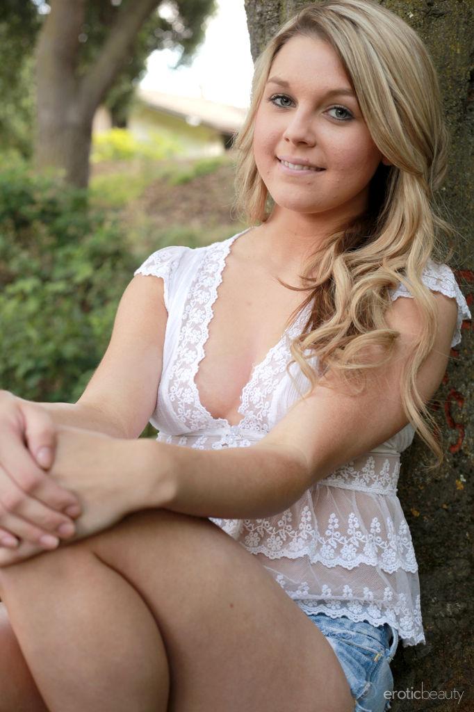 Blonde Tiffiny is posing in the nature. Part 1 - 1