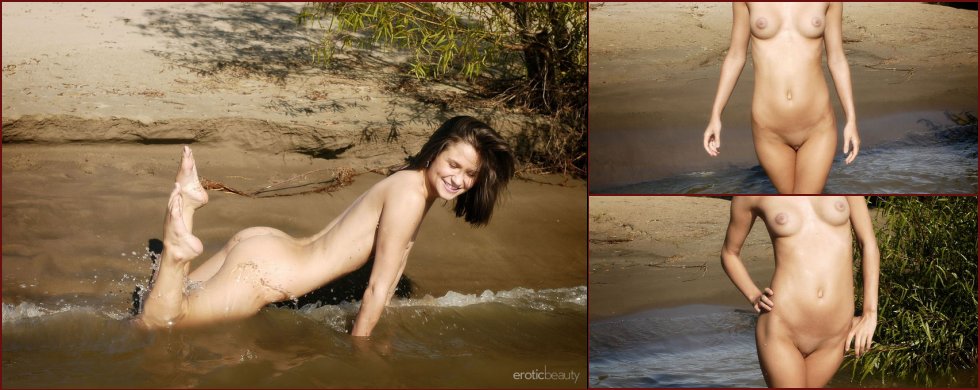 Elela is posing on the beach. Part 2 - 2