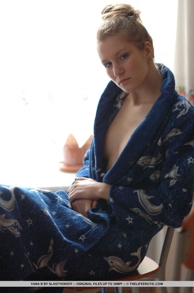 Yana is showing her young pussy - 1